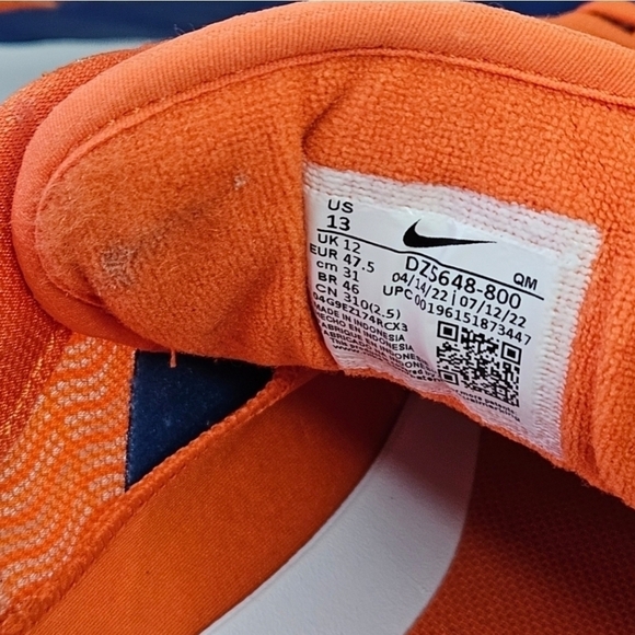 Nike SB Isod Wair Premium Skate Shoes in Orange Black and Blue Jay Size 12 NWOB - Picture 14 of 14